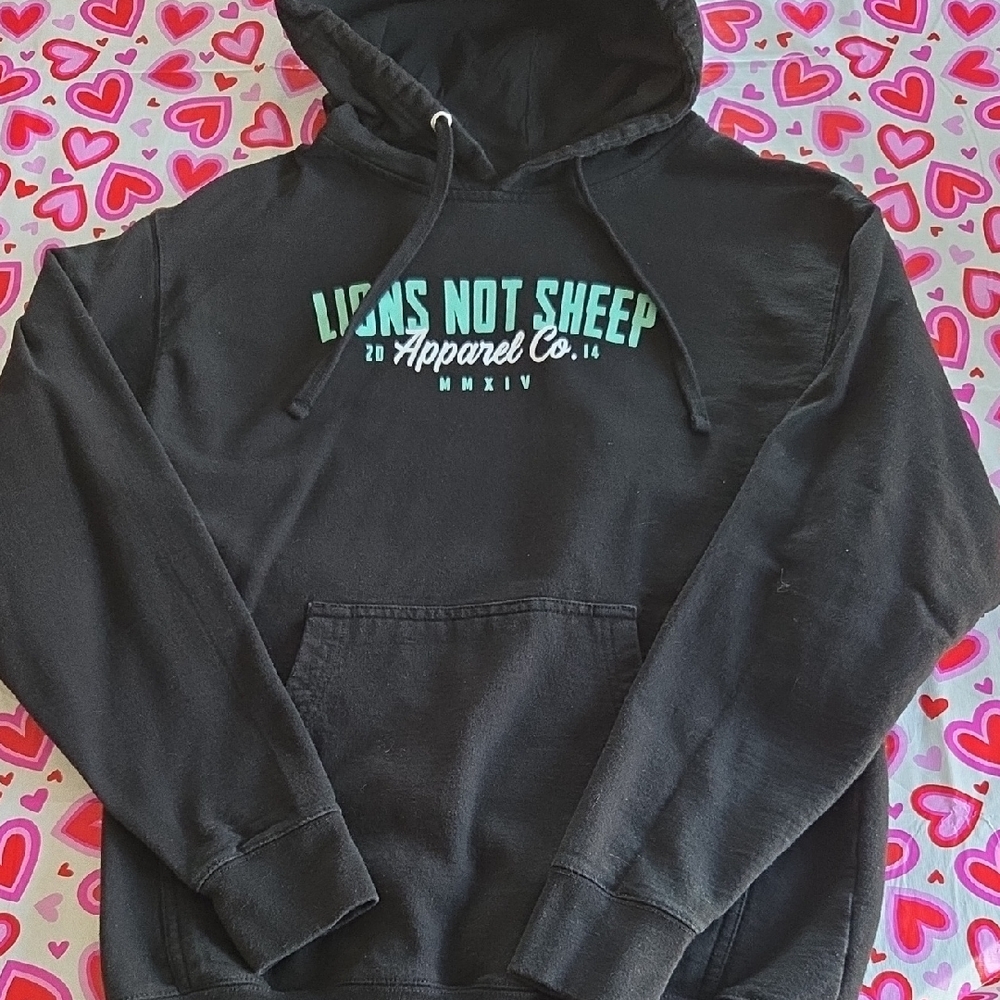 Lions Not Sheep Black Hoodie for Men